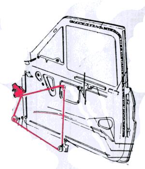 Mechanismus für Fensterheber 94 cm Fiat 126