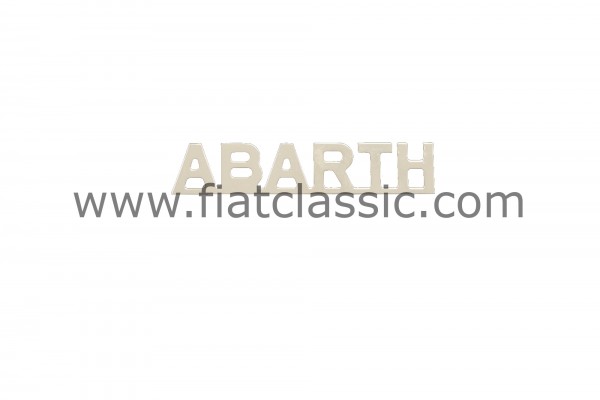 ABARTH emblème chrome 111x22mm Fiat 126 - Fiat 500 - Fiat 600