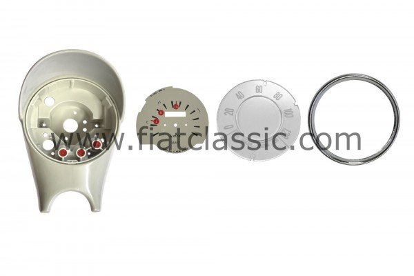 Overhaul set round speedometer white Fiat 500