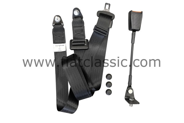 3-point front seat belts black Fiat 500 - Fiat 126 (1st series) - Fiat 600