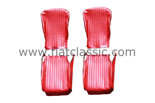 Housses de siège avant et arrière rouge luxe Fiat 500 L