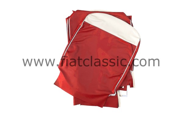 Housses de siège rouge/blanc Fiat 500 N/D