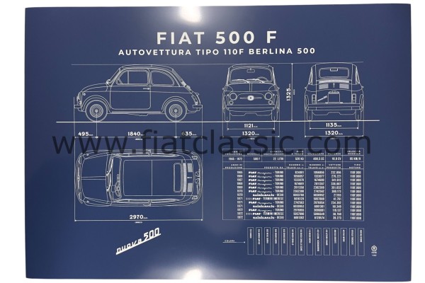 Poster "Fiat 500 F