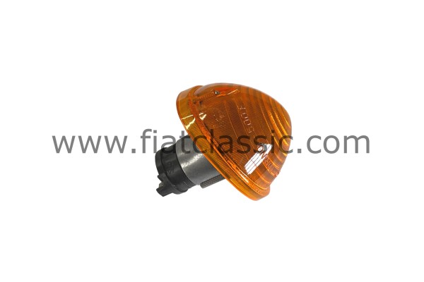 Indicatori di direzione anteriori arancione alluminio base Fiat 500 - Fiat 600