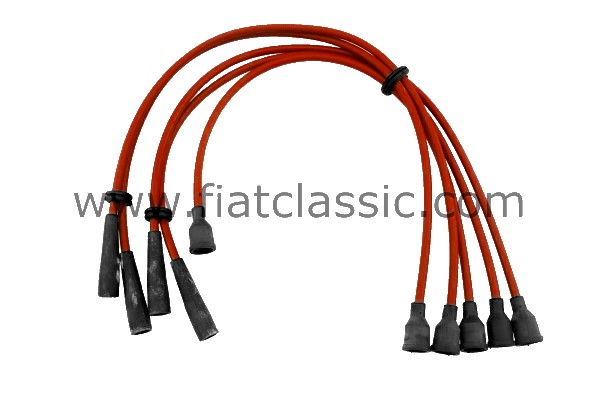 Ignition cable set red Fiat 850 N/S/Coupé