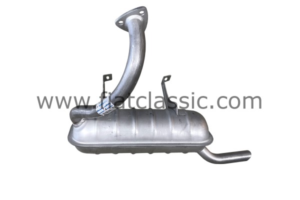 Exhaust system from 1960 with 2 holders Fiat 600