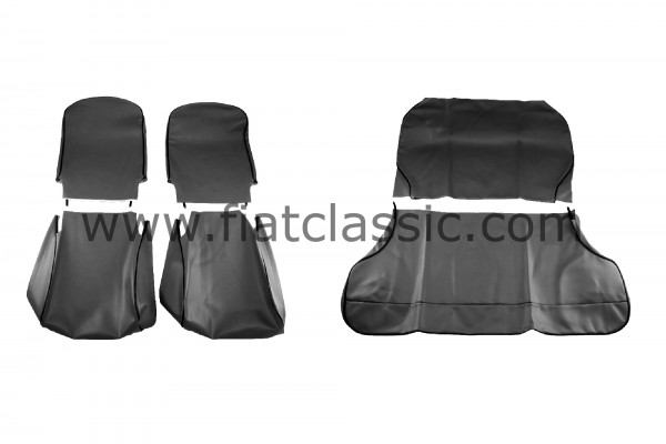 Seat covers imitation leather black Fiat 500 Giardiniera