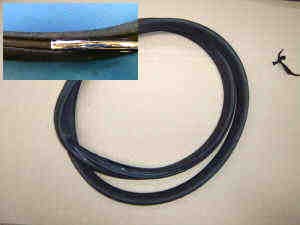 Rear window rubber for chrome piping Fiat 126 (1st and 2nd series)