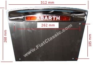 Porta targa ABARTH Fiat 126 - Fiat 500 - Fiat 600 - Fiat 600