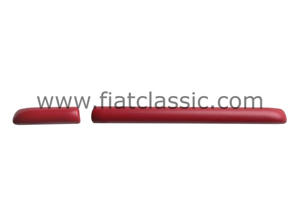 Knee protection strips red for left-hand drive Fiat 500 F/L/R