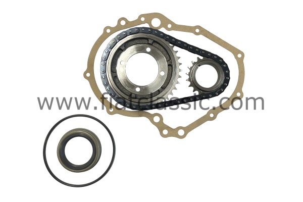 Timing chain set with seal and oil ring Fiat 126 - Fiat 500