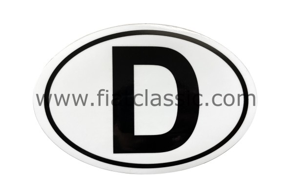 D-teken magnetisch Fiat 126 - Fiat 500 - Fiat 600