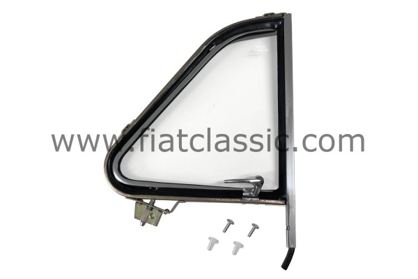 Fully fitted hinged window right Fiat 500