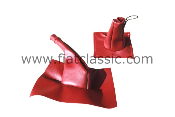 Cuff for handbrake lever and gear lever bordeaux-red Fiat 126 - Fiat 500 - Fiat 600