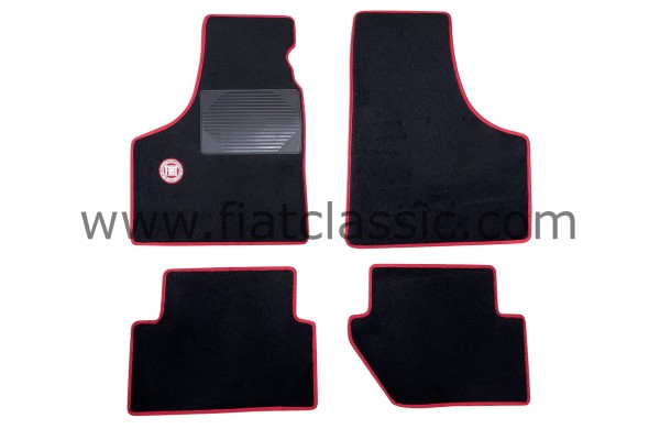 Doormats (Set) 'Fiat' black/red Fiat 500