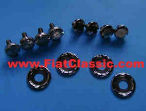 Set wheel cap screw chrome Fiat 500 Jolly