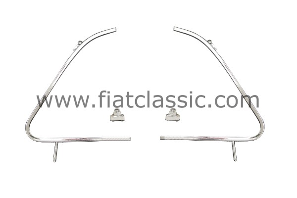 Pair of hinged window frames, with toggle bracket Fiat 500 top quality