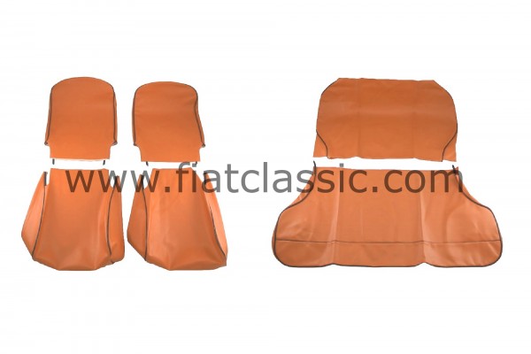 Seat covers imitation leather ocher Fiat 500 Giardiniera