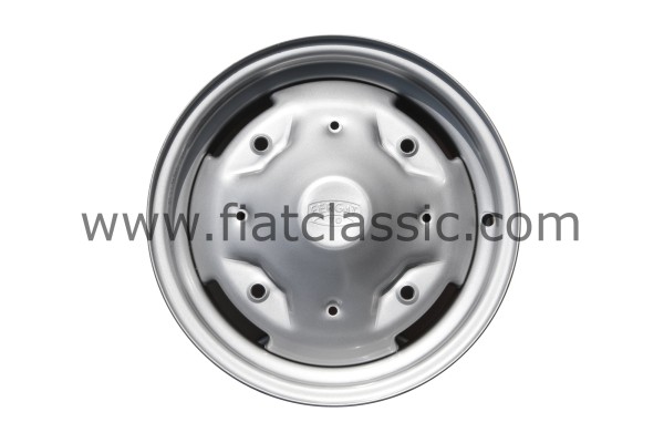 Cerchio in acciaio 3,5x12 4/190 con marchio E Fiat 126 - Fiat 500 R