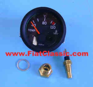 Measuring device for cooling water temperature 52mm & adapter Fiat 600