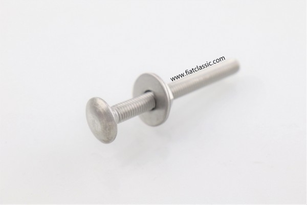 Bumper bolt, stainless steel with nut and washer Fiat 126 (1st series)