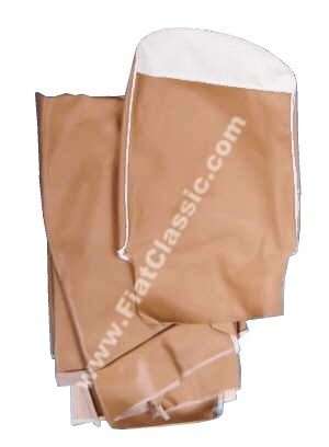 Seat covers beige/white front and rear Fiat 500 F/L
