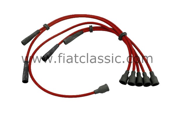Ignition cable set red Fiat 850 Spider
