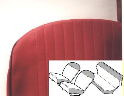 Sitzbezüge Luxus bordeaux-rot vorne und hinten Fiat 500 L