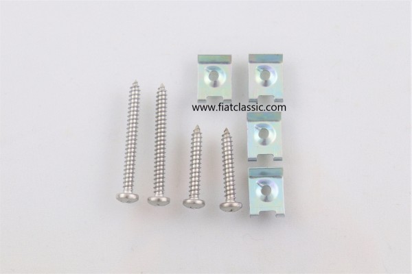 Screw set stainless steel for taillights incl. anchor Fiat 500