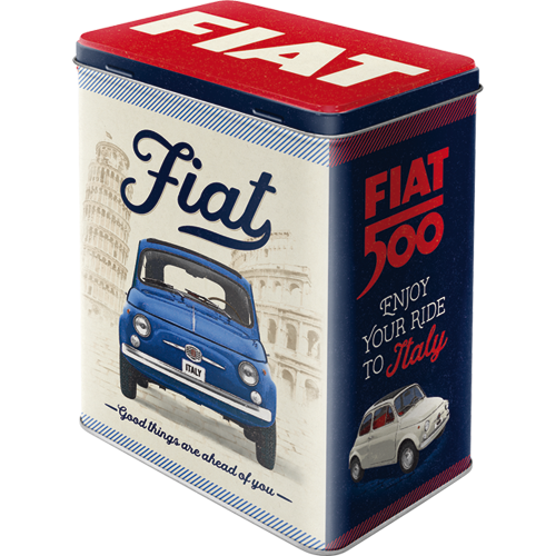 Fiat 500 storage tin - Good things are ahead of you