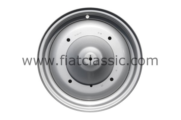 Cerchio in acciaio 3,5x12 4/190 con marchio E Fiat 500 N/D - Bianchina