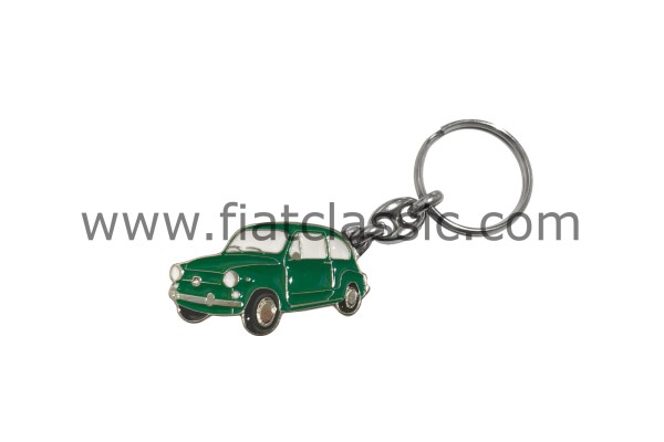 Schlüsselanhänger Fiat 600 Silhouette grün