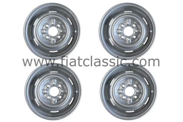 Steel rim set (4x) 4 x 98 / 4J x 12 reconditioned Fiat 500 - Fiat 600