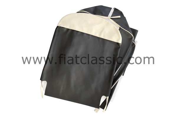 Seat covers black/white Fiat 500 N/D