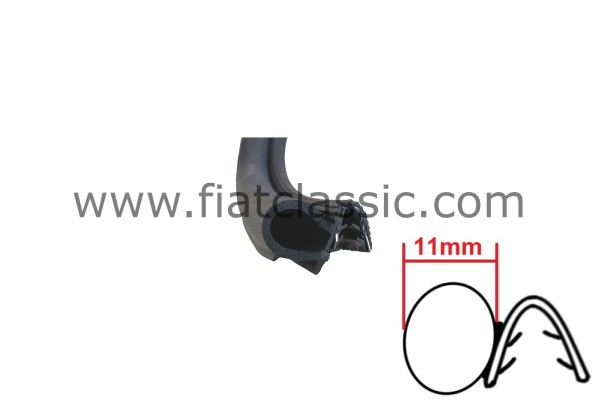 Door rubber (d=11mm) (1x = 1m) Fiat 126 - Fiat 500 - Fiat 600